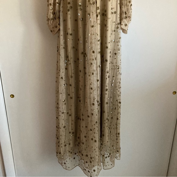 LoveShackFancy Janet Tulle Sequin Beaded Dress, Sz 4 - Picture 8 of 16